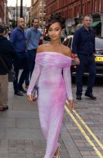 LEIGH-ANNE PINNOCK Arrives at British Vogue x Self-portrait Summer Party in London 07/13/2023