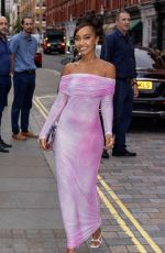 LEIGH-ANNE PINNOCK Arrives at British Vogue x Self-portrait Summer Party in London 07/13/2023