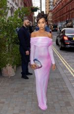 LEIGH-ANNE PINNOCK Arrives at British Vogue x Self-portrait Summer Party in London 07/13/2023