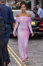 LEIGH-ANNE PINNOCK Arrives at British Vogue x Self-portrait Summer Party in London 07/13/2023