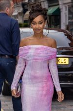 LEIGH-ANNE PINNOCK Arrives at British Vogue x Self-portrait Summer Party in London 07/13/2023