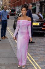LEIGH-ANNE PINNOCK Arrives at British Vogue x Self-portrait Summer Party in London 07/13/2023