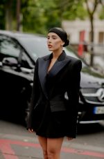 LIVIA NUNES MARQUES Arrives at Alexandre Vauthier Fall/Winter 23/24 Haute Couture Show in Paris 07/04/2023
