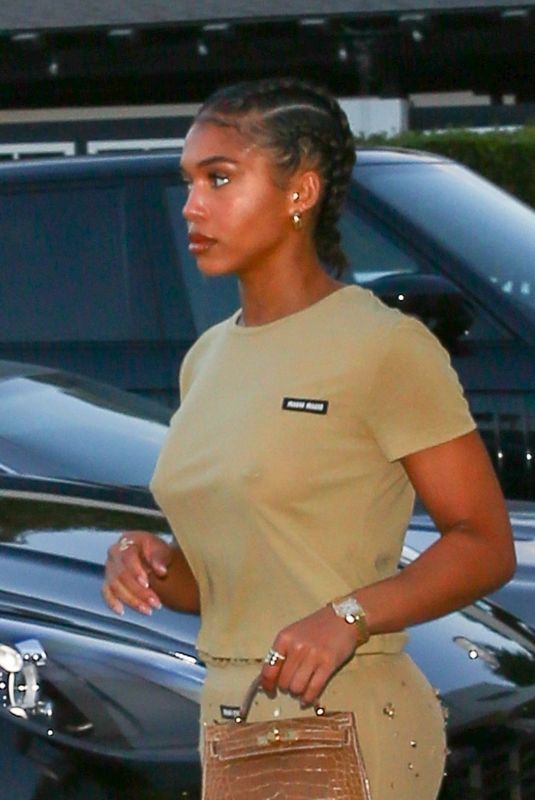 LORI HARVEY Leaves Dinner at Lucky