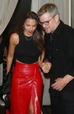 LUCIANA BARROSO and Matt Damon Out for Dinner in London 07/14/2023