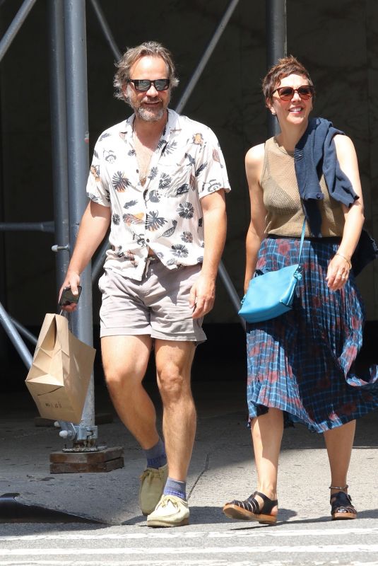 MAGGIE GYLLENHAAL and Peter Sarsgaard Out in New York 07/24/2023