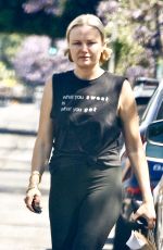 MALIN AKERMAN Gets Breakfast from All Time in Los Feliz 07/12/2023