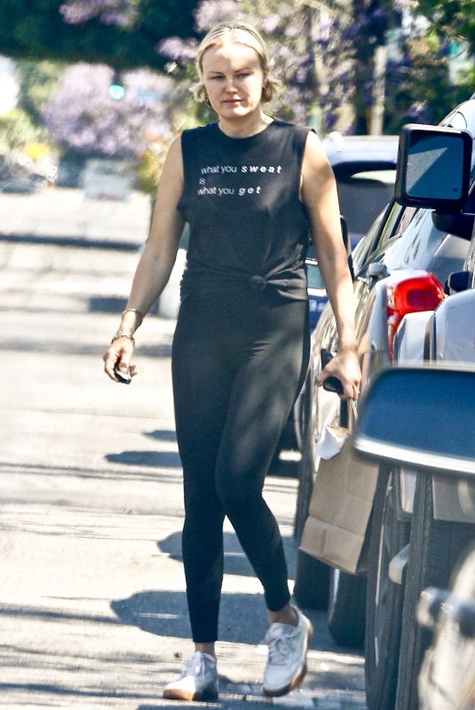 MALIN AKERMAN Gets Breakfast from All Time in Los Feliz 07/12/2023