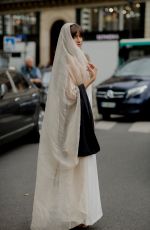MARA LAFONTAN Arrives at Stephane Rolland Fall/winter 23/24 Haute Couture Show in Paris 07/04/2023