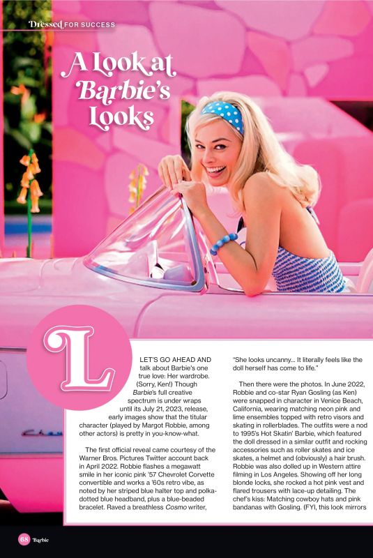 MARGOT ROBBIE in The Story of Barbie, July 2023