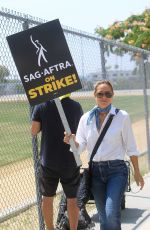 MARIA BELLO at SAG AFTRA Strike at Paramount in Los Angeles 07/17/2023