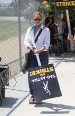 MARIA BELLO at SAG AFTRA Strike at Paramount in Los Angeles 07/17/2023