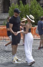 MARY FITZGERALD and Romanin Bonnet Out in Rome 07/08/2023