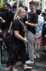 MELISSA JOAN HART at Rock the City for a Fair Contract Rally at Times Square in New York 07/25/2023