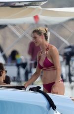 MICHELLE HUNZIKER and AURORA RAMAZZOTTI in Biknis at a Boat at La Maddalena 07/23/2023