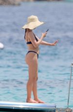 MICHELLE HUNZIKER and AURORA RAMAZZOTTI in Biknis at a Boat at La Maddalena 07/23/2023