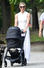 MICHELLE HUNZIKER Out with Her Grandson at a Park in Milan 07/04/2023