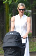MICHELLE HUNZIKER Out with Her Grandson at a Park in Milan 07/04/2023