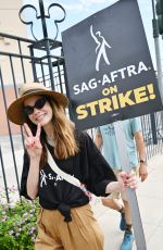 MICHELLE MONAGHAN at Sag-aftra Actors Union Strike in New York 06/17/2023