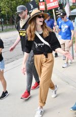 MICHELLE MONAGHAN at Sag-aftra Actors Union Strike in New York 06/17/2023