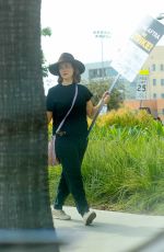 MILANA VAYNTRUB at SAG AFTRA Strike at Netflix in Los Angeles 07/17/2023