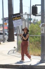 MILANA VAYNTRUB Supports SAG Strike at Netflix in Hollywood 07/18/2023