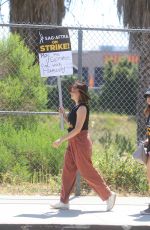 MILANA VAYNTRUB Supports SAG Strike at Netflix in Hollywood 07/18/2023