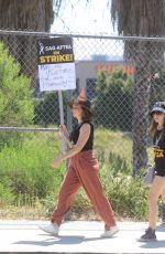 MILANA VAYNTRUB Supports SAG Strike at Netflix in Hollywood 07/18/2023
