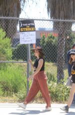 MILANA VAYNTRUB Supports SAG Strike at Netflix in Hollywood 07/18/2023