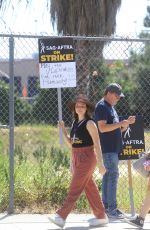 MILANA VAYNTRUB Supports SAG Strike at Netflix in Hollywood 07/18/2023