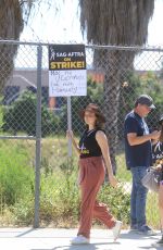 MILANA VAYNTRUB Supports SAG Strike at Netflix in Hollywood 07/18/2023