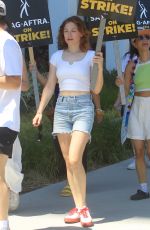 MINA SUNDWALL at SAG Strike at Netflix in Hollywood 07/25/2023