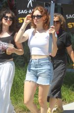 MINA SUNDWALL at SAG Strike at Netflix in Hollywood 07/25/2023