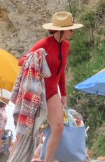 MINNIE DRIVER in Wetsuit at a Beach in Malibu 07/24/2023