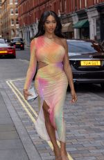 MUNROE BERGDORF Arrives at British Vogue x Self-portrait Summer Party in London 07/13/2023