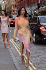 MUNROE BERGDORF Arrives at British Vogue x Self-portrait Summer Party in London 07/13/2023