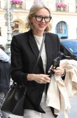 NAOMI WATTS Outside Her Hotel in Paris 07/05/2023