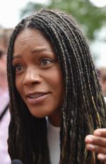 NAOMIE HARRIS Rally in Solidarity with Striking Hollywood Actors in Leicester Square 07/21/2023