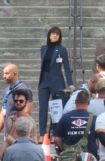 NATHALIE EMMANEUL on the Set of The Killer in Paris 07/03/2023