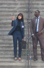 NATHALIE EMMANEUL on the Set of The Killer in Paris 07/03/2023