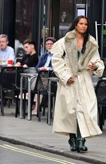 NENEH CHERRY on a Burberry Photoshoot in Soho 07/20/2023