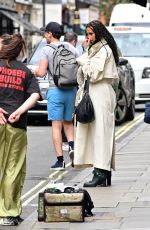 NENEH CHERRY on a Burberry Photoshoot in Soho 07/20/2023