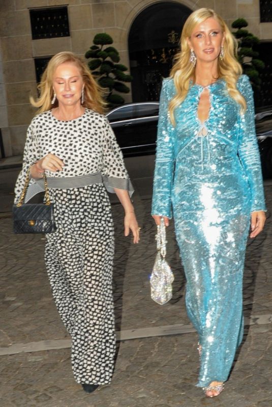 NICKY and KATHY HILTON Arrives at Jovadi Jewelry Store Opening in Paris 07/01/2023