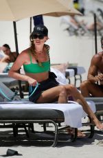 NINA AGDAL in Bikini at a Beach in Miami 07/21/2023