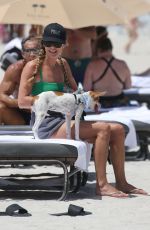 NINA AGDAL in Bikini at a Beach in Miami 07/21/2023