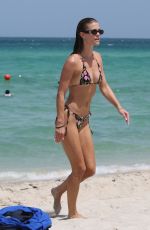 NINA AGDAL in Bikini at a Beach in Miami 07/22/2023