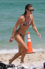 NINA AGDAL in Bikini at a Beach in Miami 07/22/2023