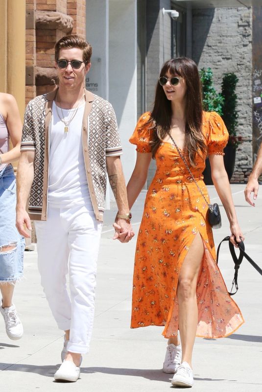 NINA DOBREV and Shaun White Out with Their Dog in New York 07/15/2023