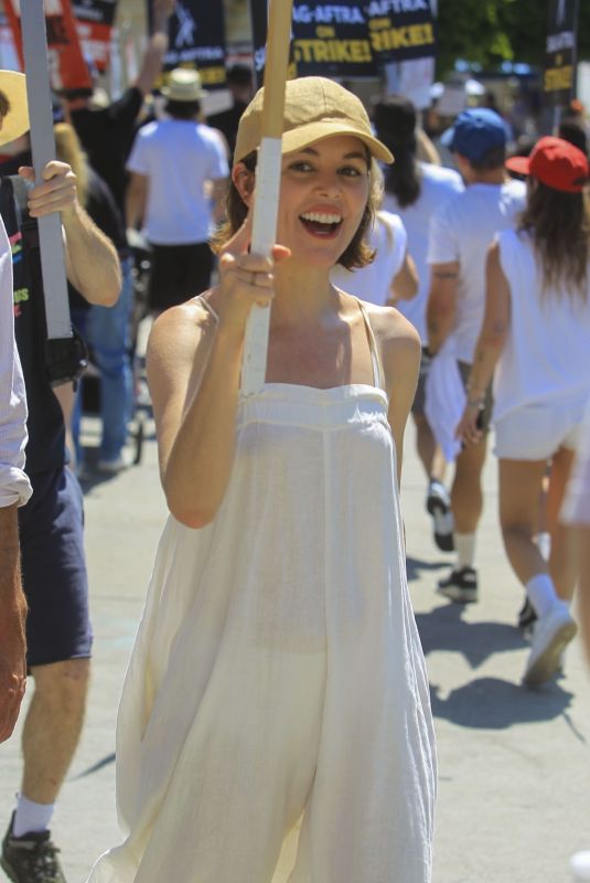 NORA ZEHETNER at SAG Strike at Paramount Studio in Los Angeles 07/18/2023