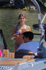 OLIVIA JADE and ISABELLA ROSE GIANNULLI in Bikinis at a Boat on Lake Coeur d